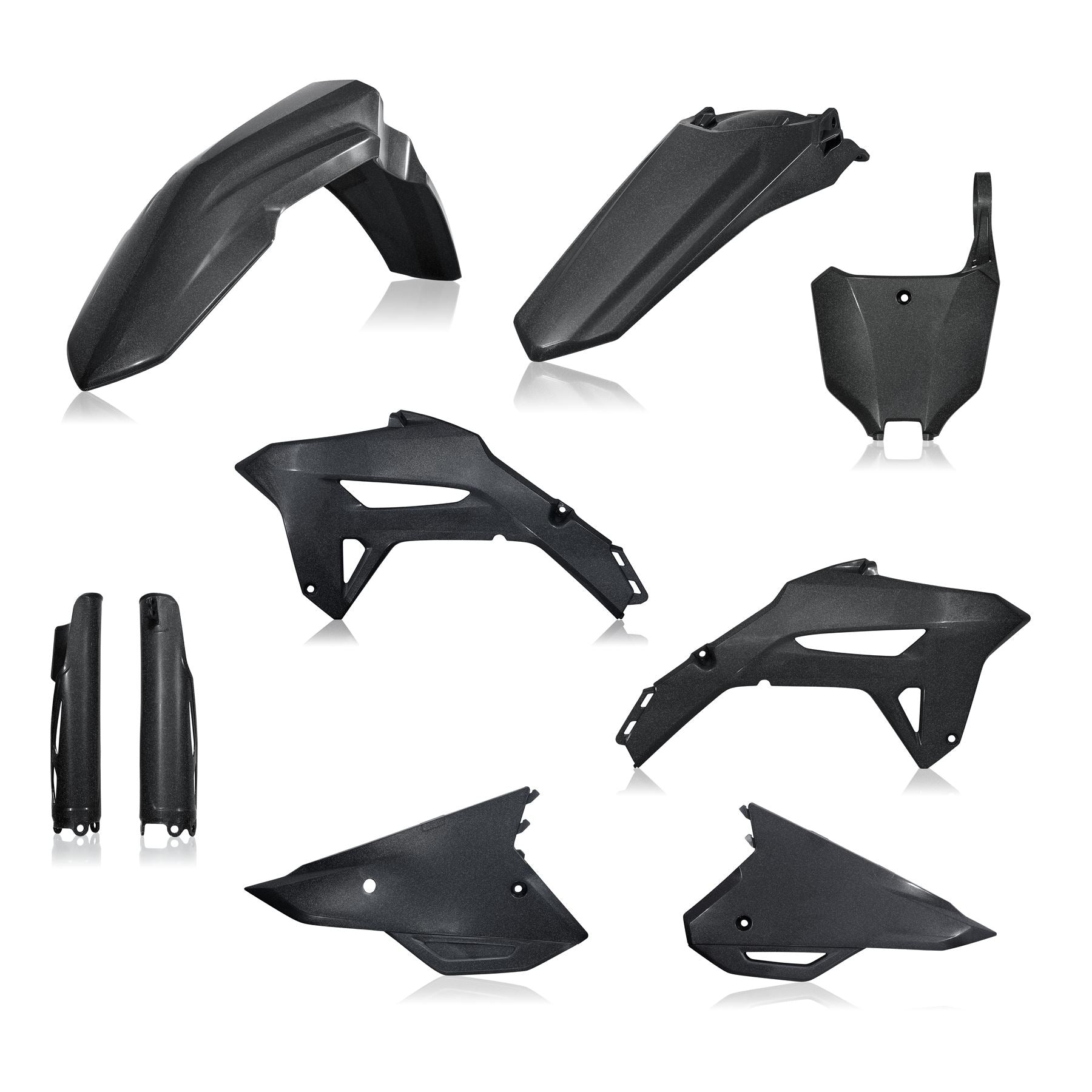 Acerbis Full Plastic Kit Metallic Black For HONDA CRF 450 R 2021-2024